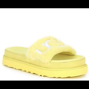 UGG Laton Fur Logo Slides